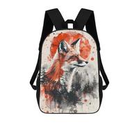 sinyumoney Mochila Infantil Impresa En 3D 17inch Fox Forest Watercolor Mochila Escolar Ligera De Viaje De Moda Para Niños Y Estudiantes