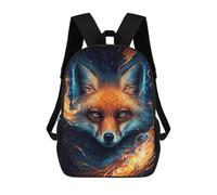 sinyumoney Mochila Infantil Impresa En 3D 17inch Fox Spirit Fire Art Print Mochila Escolar Ligera De Viaje De Moda Para Niños Y Estudiantes