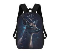 sinyumoney Mochila Infantil Impresa En 3D 17inch Galactic Deer Profile-4 Mochila Escolar Ligera De Viaje De Moda Para Niños Y Estudiantes