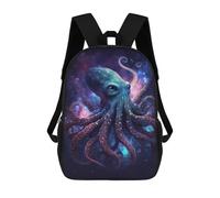 sinyumoney Mochila Infantil Impresa En 3D 17inch Galactic Octopus Art Print-7 Mochila Escolar Ligera De Viaje De Moda Para Niños Y Estudiantes