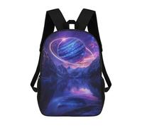 sinyumoney Mochila Infantil Impresa En 3D 17inch Galactic Reflections Celestial Lake Scene -1 Mochila Escolar Ligera De Viaje De Moda Para Niños Y Estudiantes