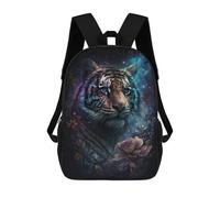 sinyumoney Mochila Infantil Impresa En 3D 17inch Galactic Tiger Portrait-4 Mochila Escolar Ligera De Viaje De Moda Para Niños Y Estudiantes
