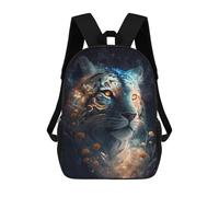 sinyumoney Mochila Infantil Impresa En 3D 17inch Galactic Tiger Portrait Mochila Escolar Ligera De Viaje De Moda Para Niños Y Estudiantes