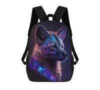 sinyumoney Mochila Infantil Impresa En 3D 17inch Galactic Wolf Portrait -26 Mochila Escolar Ligera De Viaje De Moda Para Niños Y Estudiantes