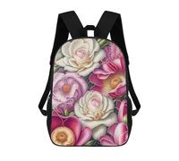 sinyumoney Mochila Infantil Impresa En 3D 17inch Garden of Colorful Flowers Mochila Escolar Ligera De Viaje De Moda Para Niños Y Estudiantes