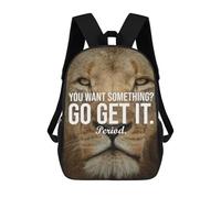 sinyumoney Mochila Infantil Impresa En 3D 17inch Go After What You Want Mochila Escolar Ligera De Viaje De Moda Para Niños Y Estudiantes