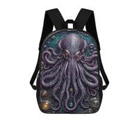 sinyumoney Mochila Infantil Impresa En 3D 17inch God Legend Cthulhu Mochila Escolar Ligera De Viaje De Moda Para Niños Y Estudiantes