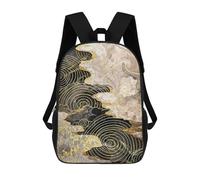sinyumoney Mochila Infantil Impresa En 3D 17inch Golden Spiral Harmony Mochila Escolar Ligera De Viaje De Moda Para Niños Y Estudiantes