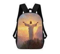 sinyumoney Mochila Infantil Impresa En 3D 17inch Jesus Christ Painting Artwork Mochila Escolar Ligera De Viaje De Moda Para Niños Y Estudiantes