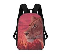 sinyumoney Mochila Infantil Impresa En 3D 17inch Lioness Sunset Majesty Mochila Escolar Ligera De Viaje De Moda Para Niños Y Estudiantes