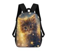 sinyumoney Mochila Infantil Impresa En 3D 17inch Magical Glowing Kitten Mochila Escolar Ligera De Viaje De Moda Para Niños Y Estudiantes