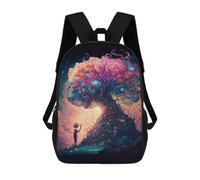 sinyumoney Mochila Infantil Impresa En 3D 17inch Magical Tree of Life Fantasy Artwork Mochila Escolar Ligera De Viaje De Moda Para Niños Y Estudiantes