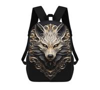 sinyumoney Mochila Infantil Impresa En 3D 17inch Majestic Alpha Wolf Mochila Escolar Ligera De Viaje De Moda Para Niños Y Estudiantes