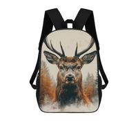 sinyumoney Mochila Infantil Impresa En 3D 17inch Majestic Deer Portrait in Autumn Forest Mochila Escolar Ligera De Viaje De Moda Para Niños Y Estudiantes