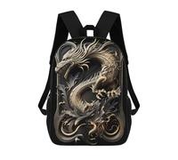 sinyumoney Mochila Infantil Impresa En 3D 17inch Monarch of Legend Dragon Mochila Escolar Ligera De Viaje De Moda Para Niños Y Estudiantes