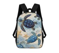 sinyumoney Mochila Infantil Impresa En 3D 17inch Ocean Life Wall Art Mochila Escolar Ligera De Viaje De Moda Para Niños Y Estudiantes