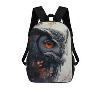 sinyumoney Mochila Infantil Impresa En 3D 17inch Owl Portrait with Autumnal Accents Mochila Escolar Ligera De Viaje De Moda Para Niños Y Estudiantes