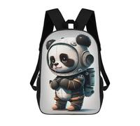 sinyumoney Mochila Infantil Impresa En 3D 17inch Panda Astronaut Costume Mochila Escolar Ligera De Viaje De Moda Para Niños Y Estudiantes