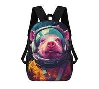 sinyumoney Mochila Infantil Impresa En 3D 17inch Pig Astronaut Space Suit-12 Mochila Escolar Ligera De Viaje De Moda Para Niños Y Estudiantes