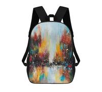 sinyumoney Mochila Infantil Impresa En 3D 17inch Rhythm of The City Mochila Escolar Ligera De Viaje De Moda Para Niños Y Estudiantes