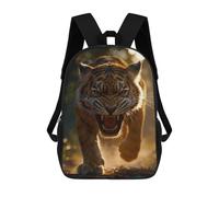 sinyumoney Mochila Infantil Impresa En 3D 17inch Roaring Tiger Approaching Mochila Escolar Ligera De Viaje De Moda Para Niños Y Estudiantes