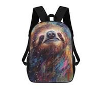 sinyumoney Mochila Infantil Impresa En 3D 17inch Sloth Painting Mochila Escolar Ligera De Viaje De Moda Para Niños Y Estudiantes