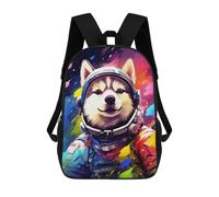 sinyumoney Mochila Infantil Impresa En 3D 17inch Space Dog Adventure-246 Mochila Escolar Ligera De Viaje De Moda Para Niños Y Estudiantes