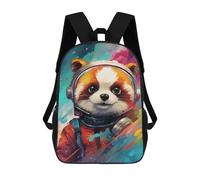 sinyumoney Mochila Infantil Impresa En 3D 17inch Space Panda Adventure -2 Mochila Escolar Ligera De Viaje De Moda Para Niños Y Estudiantes