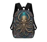 sinyumoney Mochila Infantil Impresa En 3D 17inch Steampunk King Kraken Mochila Escolar Ligera De Viaje De Moda Para Niños Y Estudiantes