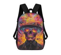 sinyumoney Mochila Infantil Impresa En 3D 17inch Steampunk Skull Art Print Mochila Escolar Ligera De Viaje De Moda Para Niños Y Estudiantes