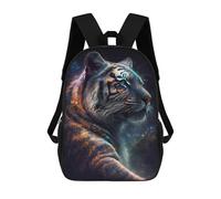 sinyumoney Mochila Infantil Impresa En 3D 17inch The Cosmic Tiger Mochila Escolar Ligera De Viaje De Moda Para Niños Y Estudiantes
