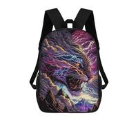sinyumoney Mochila Infantil Impresa En 3D 17inch Thundering Tiger Art Print Mochila Escolar Ligera De Viaje De Moda Para Niños Y Estudiantes