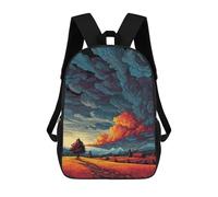sinyumoney Mochila Infantil Impresa En 3D 17inch Volcano Eruption Landscape Mochila Escolar Ligera De Viaje De Moda Para Niños Y Estudiantes