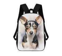 sinyumoney Mochila Infantil Impresa En 3D 17inch Watercolor Rat Terrier Mochila Escolar Ligera De Viaje De Moda Para Niños Y Estudiantes