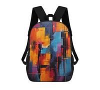 sinyumoney Mochila Infantil Impresa En 3D Abstract Colorful Geometric Painting Mochila Escolar Ligera De Viaje Mochila Escolar De Moda Para Niños Y Estudiantes 17inch