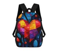 sinyumoney Mochila Infantil Impresa En 3D Abstract Expressionist Heart Mochilas De Día Mochila Para Libros Mochila De Moda Mochilas Informales Para Niños Y Niñas En Edad Escolar 17inch