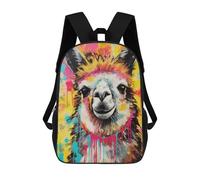sinyumoney Mochila Infantil Impresa En 3D Alpaca Pop Art Home Decor Mochila Escolar De Gran Capacidad Para Viajes Y Libros Para Niños De Primaria Y Secundaria 17inch
