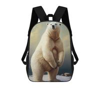 sinyumoney Mochila Infantil Impresa En 3D American Polar Bear Mochila Escolar De Gran Capacidad Para Viajes Y Libros Para Niños De Primaria Y Secundaria 17inch