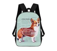 sinyumoney Mochila Infantil Impresa En 3D Anatomy of A Welsh Corgi Mochila Escolar De Gran Capacidad Para Viajes Y Libros Para Niños De Primaria Y Secundaria 17inch