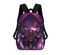 sinyumoney Mochila Infantil Impresa En 3D Anime Girl Cybergoth Demon Mochilas De Día Mochila Para Libros Mochila De Moda Mochilas Informales Para Niños Y Niñas En Edad Escolar 17inch