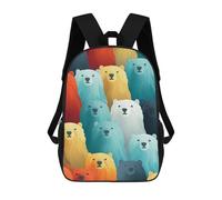 sinyumoney Mochila Infantil Impresa En 3D Arctic Polar Bears Mochila Escolar De Gran Capacidad Para Viajes Y Libros Para Niños De Primaria Y Secundaria 17inch