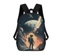 sinyumoney Mochila Infantil Impresa En 3D Astronaut on Alien Planet -24 Mochila Escolar De Gran Capacidad Para Viajes Y Libros Para Niños De Primaria Y Secundaria 17inch