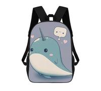 sinyumoney Mochila Infantil Impresa En 3D Baby Whale Cute Mochilas De Día Mochila Para Libros Mochila De Moda Mochilas Informales Para Niños Y Niñas En Edad Escolar 17inch