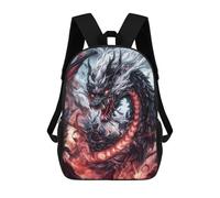 sinyumoney Mochila Infantil Impresa En 3D Black Dragon with Red Eyes Mochila Escolar De Gran Capacidad Para Viajes Y Libros Para Niños De Primaria Y Secundaria 17inch