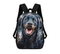 sinyumoney Mochila Infantil Impresa En 3D Black Labrador Portrait Mochila Escolar De Gran Capacidad Para Viajes Y Libros Para Niños De Primaria Y Secundaria 17inch