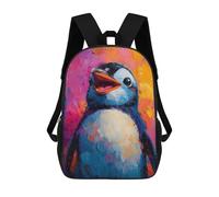 sinyumoney Mochila Infantil Impresa En 3D Blissful Cute Penguin Mochila Escolar Ligera De Viaje Mochila Escolar De Moda Para Niños Y Estudiantes 17inch