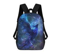 sinyumoney Mochila Infantil Impresa En 3D Blue Phoenix Mochila Escolar De Gran Capacidad Para Viajes Y Libros Para Niños De Primaria Y Secundaria 17inch