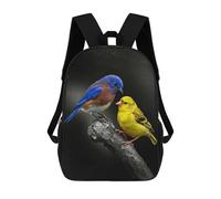 sinyumoney Mochila Infantil Impresa En 3D Bluebird And Yellow Bird on Branch Mochila Escolar De Gran Capacidad Para Viajes Y Libros Para Niños De Primaria Y Secundaria 17inch