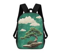 sinyumoney Mochila Infantil Impresa En 3D Bonsai Tree with Clouds Mochila Escolar Ligera De Viaje Mochila Escolar De Moda Para Niños Y Estudiantes 17inch