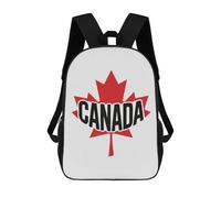 sinyumoney Mochila Infantil Impresa En 3D Canada Maple Leaf Logo Mochila Escolar De Gran Capacidad Para Viajes Y Libros Para Niños De Primaria Y Secundaria 17inch